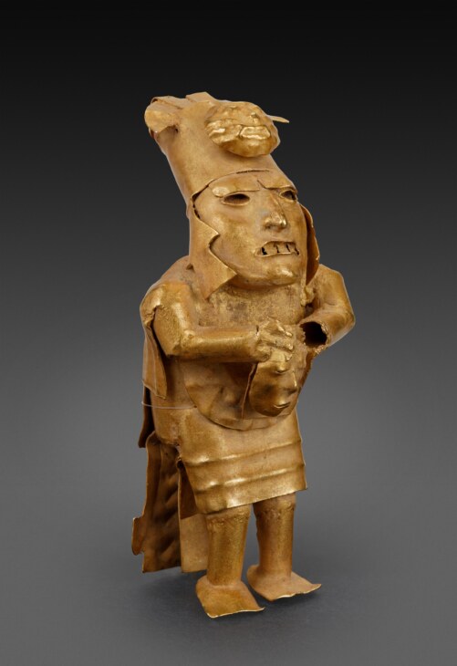 Krieger mit Trophäenköpfen aus Peru, Nazca-Kultur, Museum zu Allerheiligen Schaffhausen, Sammlung Ebnöther